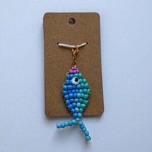 Fish Beaded Charm Keychain